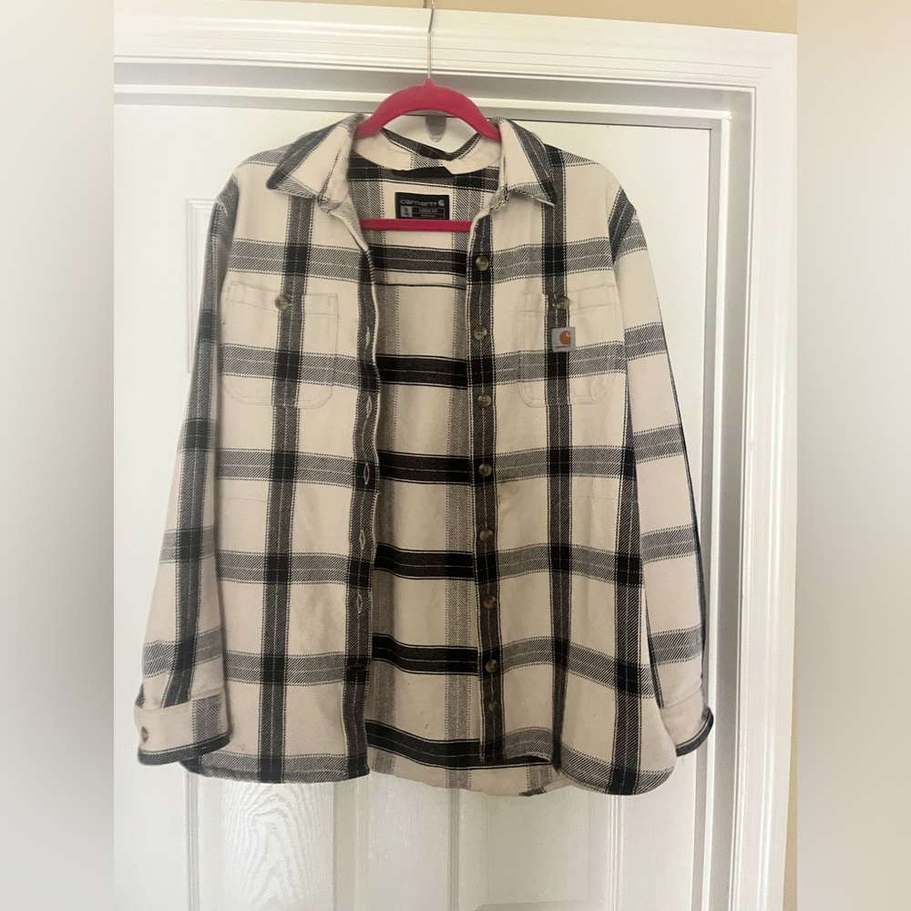 Carhart flannel women’s rugged flex. Loose fit, midweight flannel